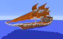 Orange Fantasy Ship