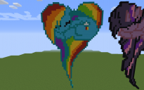 Rainbow Dash Heart Pixel Art