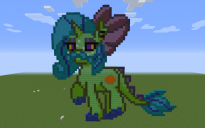 Orange Dragon Pony Pixel Art