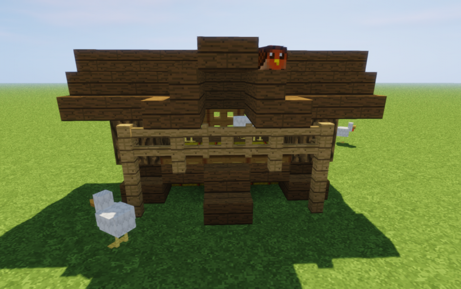 How to build a chicken coop in minecraft
