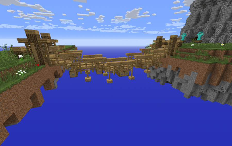 minecraft wood bridges