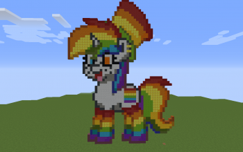 Rainbow Pony Pixel Art