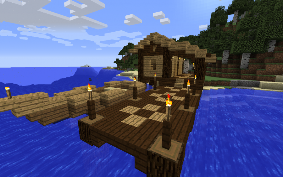 Fisherman's hut with a boat, creation #11450