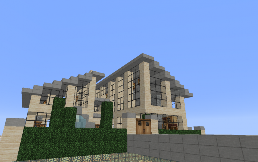 Modern House Whit A Fireplace Creation 1151