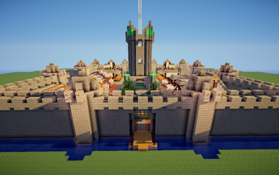 Big, cool minecraft fortress