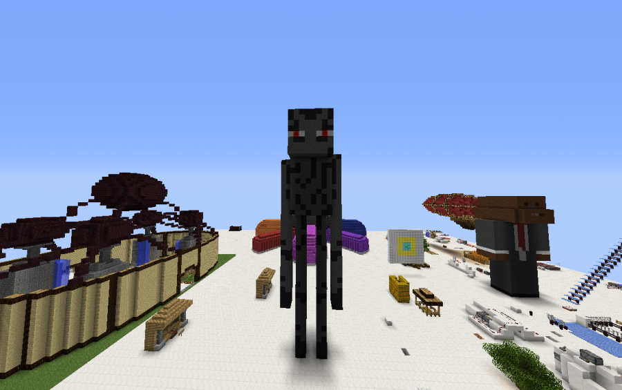 Minecraft Enderman and Endermite - minecraft Statue build, PS4
