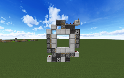 minecraft door 3x3 piston redstone schematic schematics