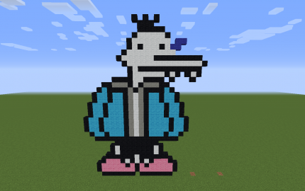 here have some cursed tall Sans and short Paps (pixel art in Minecraft, by  me) can't find the original image i copied the sprites from :( : r/Undertale