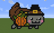 Thanksgiving Nyan Cat Pixel Art