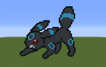Shiny Umbreon Pixel Art, creation #13079