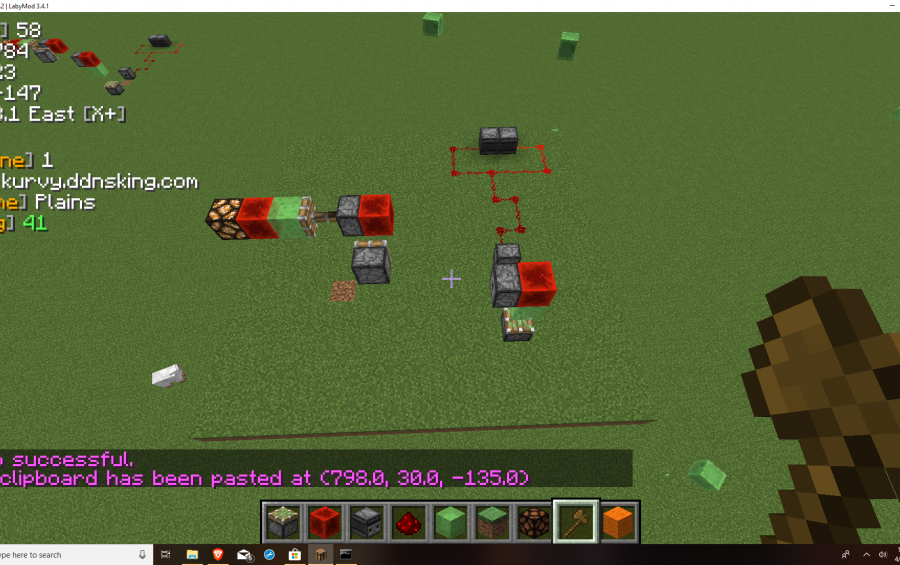 Redstone Lamp Clock Creation