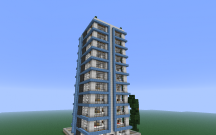 Modern Residential Skyscraper, creation #1351