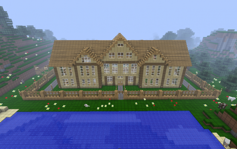 Big wooden house Minecraft Map