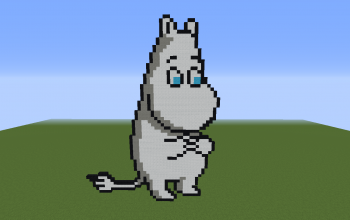 Moomintroll Pixel Art