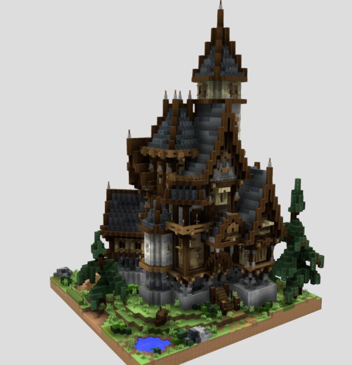 A Minecraft Castle Schematic