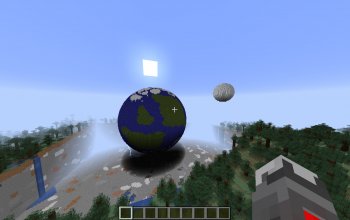 Earth with moon 3D
