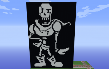 Papyrus art Battle Undertale Minecraft