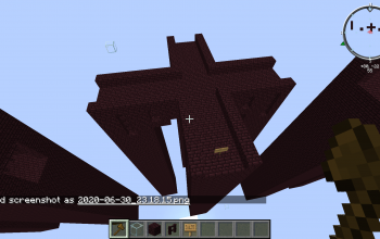 Default Nether Fortress Open Air Bridge Intersection