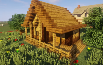 Wood hut