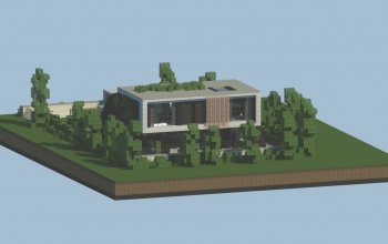 Realistic small Modern house