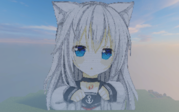 Anime girl with cat ears - (Neko) ; (Map + Sheme))