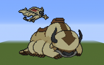 Appa and Momo Pixel Art