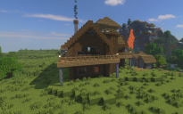 Small Wooden mansion 1.16.1 (Map + Sheme)