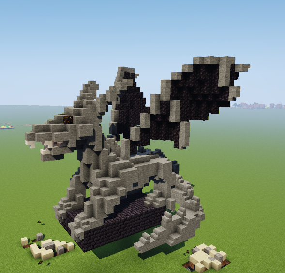 Small Ender Dragon Statue WorldEdit Schematic Minecraft Map