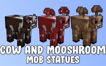 Cow and Mooshroom Mob Statues