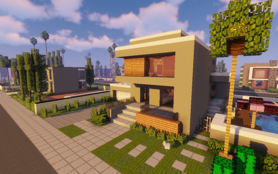 Compact and Pretty Modern House Minecraft Map