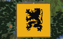 128x128 Flag of Flanders (Battle Flag variant) Map Art