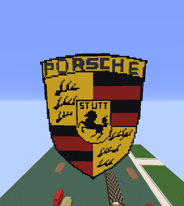 Porsche logo pixel art (big), creation #16573