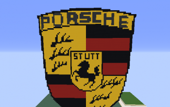 Porsche logo pixel art (big)