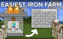 Minecraft Easiest 1 Zombie 3 Villager Iron Farm - 220 Per Hour