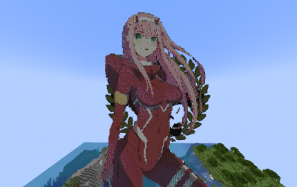 Zero Two - DARLING in the FRANXX - Statue Minecraft Map