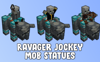 Ravager Jockey Mob Statues