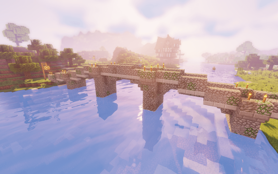 minecraft simple stonebridge