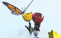 Butterfly and tulip / papillon sur tulipe