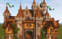 Minecraft overgrown medieval castle