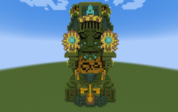 Green Aztec Statue