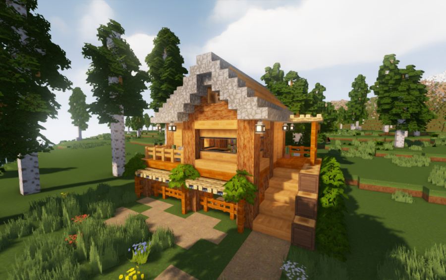 Basic Minecraft Survival House  Easy minecraft houses, Minecraft houses,  Minecraft cottage