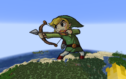 Link (Legend Of Zelda) PixelArt Minecraft Map