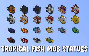 Tropical Fish Mob Statues