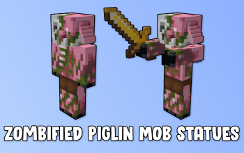 Zombified Piglin Mob Statues