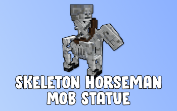 Skeleton Horseman Mob Statue