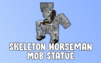 Skeleton Horseman Mob Statue