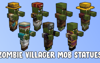 Zombie Villager Mob Statues