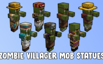 Zombie Villager Mob Statues