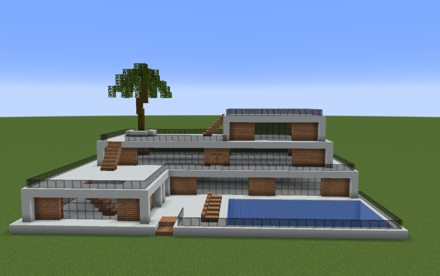 Minecraft Tutorial: Casa Moderna (7) parte 3 