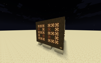 Minecraft Seven segment display counterX2